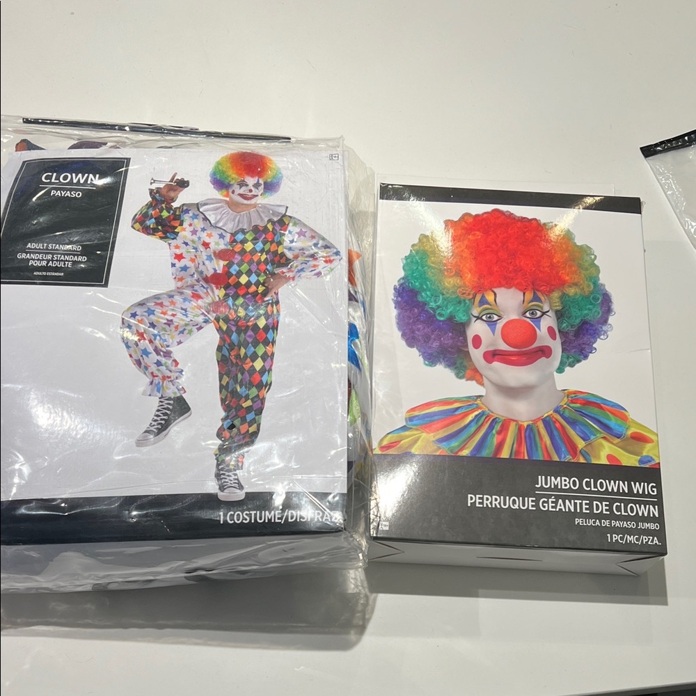 Hyde and Ekk Colorful Clown Jumpsuit  Halloween Costume for Adults Unisex